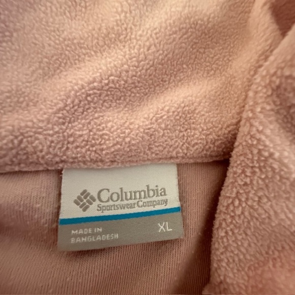 Women's Columbia XL Dusty Pink Lake Aloha Half Zip Fleece - Worn 2x - Picture 5 of 7